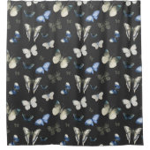 蛾の蝶のパターン シャワーカーテン (正面)