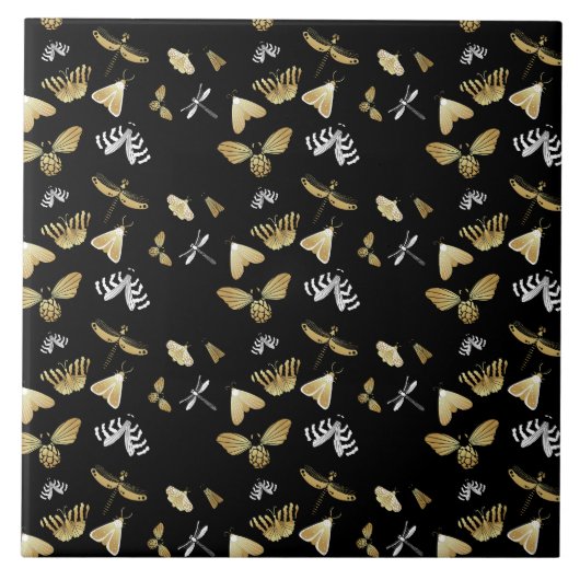 蛾の蝶のパターン タイル (正面)