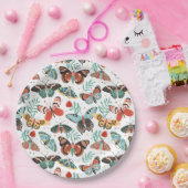 蛾の蝶のパターン ペーパープレート (パーティー)