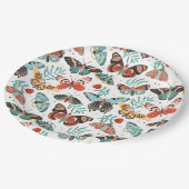 蛾の蝶のパターン ペーパープレート (アングル)