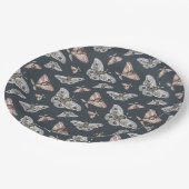 蛾の蝶のパターン ペーパープレート (アングル)