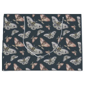 蛾の蝶のパターン ラージペーパーバッグ (正面)