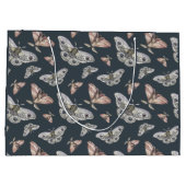 蛾の蝶のパターン ラージペーパーバッグ (裏面)