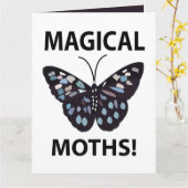 蛾の蝶の魔法の蛾 カード (黄色い花)