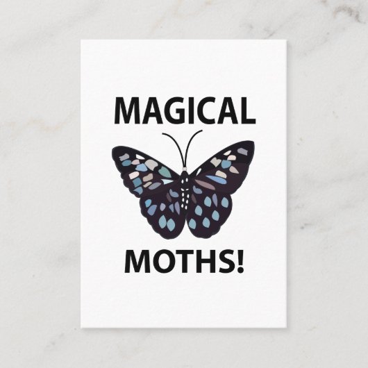 蛾の蝶の魔法の蛾 名刺 (正面)