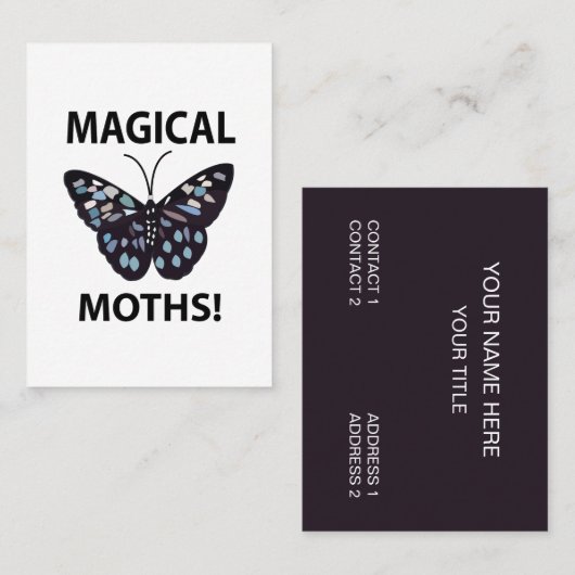蛾の蝶の魔法の蛾 名刺 (正面/裏面)