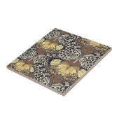 蛾の蝶スポッテッドイエロー白黒金ゴールド タイル (側面)