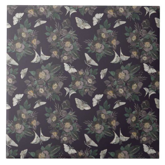 蛾の蝶パターン タイル (正面)