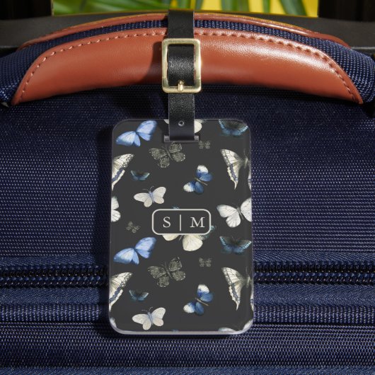 蛾の蝶パターン ラゲッジタグ (正面インサイチュ2)
