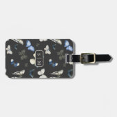 蛾の蝶パターン ラゲッジタグ (正面横)