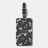 蛾の蝶パターン ラゲッジタグ (正面縦)