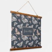 蛾の蝶パターン 吊り下げ型タペストリー (傾斜あり)