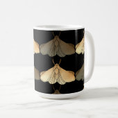 蛾の金ゴールド コーヒーマグカップ (正面右)