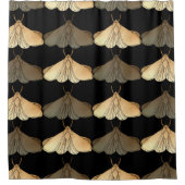 蛾の金ゴールド シャワーカーテン (正面)