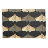 蛾の金ゴールド 枕カバー (正面)