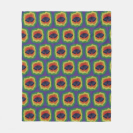 蛾カラフル毛布 フリースブランケット