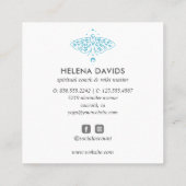 蛾バタフライムーンフェイズ霊気プラクティショナヨガ スクエア名刺 (裏面)