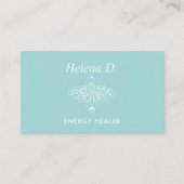 蛾バタフライムーンフェイズ霊気プラクティショナヨガ 名刺 (正面)