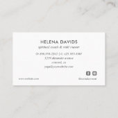 蛾バタフライムーンフェイズ霊気プラクティショナヨガ 名刺 (裏面)