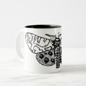 蛾 ツートーンマグカップ (正面左)