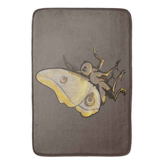 蛾 バスマット (正面縦)