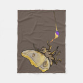 蛾 フリースブランケット (正面)
