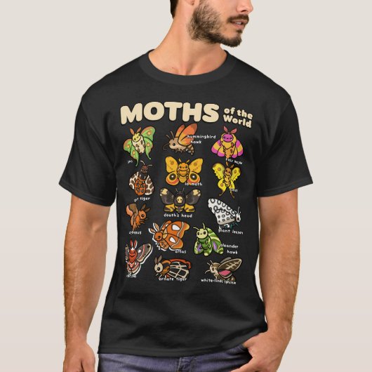 蛾 昆虫 蛾 愛好家 蛾 世界の Tシャツ (正面)
