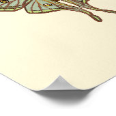 蛾 – 美しい昆虫図解入りの、写真付きののかわいらし芸術 ポスター (角)