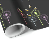 蜂およびタンポポ ラッピングペーパー (ロールコーナー)