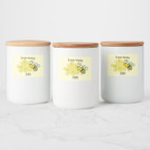 蜂およびハニカムデザイン フードラベル (ボトル)