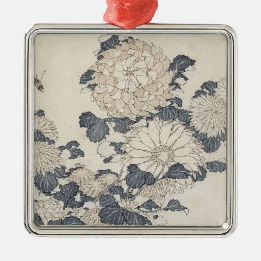 蜂および菊 メタルオーナメント (正面)