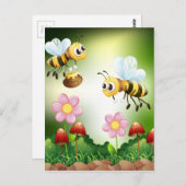 蜂および蜂蜜 ポストカード (正面/裏面)