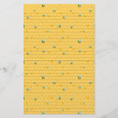 蜂および蜜蜂の巣によって並べられる文房具 便箋 (正面)