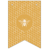 蜂および蜜蜂の巣のハッピーバースデー バンティングフラッグ (第1の旗)