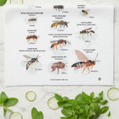 蜂か蜂でない キッチンタオル (折り畳み)