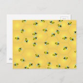 蜂がブーンと音を立てる ポストカード (正面/裏面)