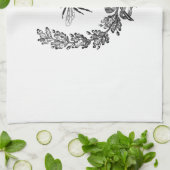 蜂が付いているヴィンテージのフランス人のリース キッチンタオル (折り畳み)