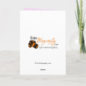 蜂が付いている紫色の花は健康なカードをすぐに得ます カード (裏面)