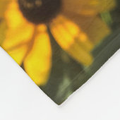 蜂が付いている鮮やかな花 フリースブランケット (角)