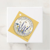 蜂が飛び散ったワイルドフラワーハニーラベル縁ど フェイバータグ (インサイチュ)