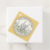 蜂が飛び散ったワイルドフラワーハニーラベル縁ど フェイバータグ (インサイチュ)