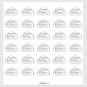 蜂つき3ozびんの串形ハニーラベル シール (シート)