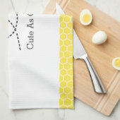 蜂できるようにかわいい、蜜蜂の巣パターン キッチンタオル (四つ折り)