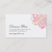 蜂との311 Leプラシ天のフルーア-クリーミーなピンク 名刺 (裏面)