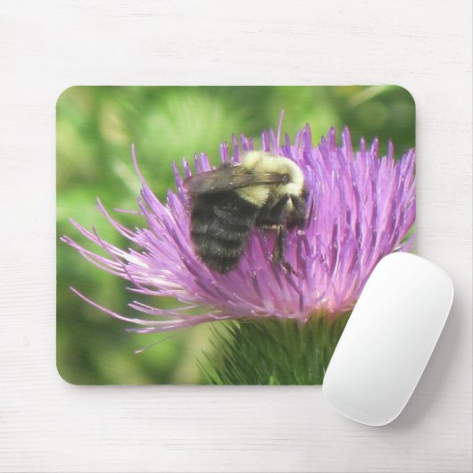 蜂とアザミ マウスパッド (マウス)