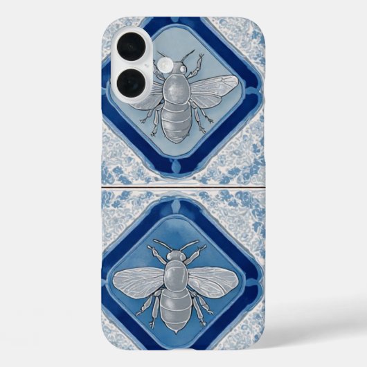 蜂とタイル伝統- IPhone 16ケース Case-Mate iPhoneケース (裏面)