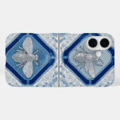 蜂とタイル伝統- IPhone 16ケース Case-Mate iPhoneケース (裏面 (横))