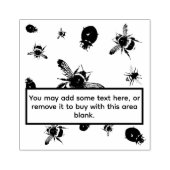 蜂とテンポウムシ黒いエリア ラバースタンプ (インプリント)