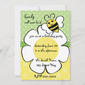 蜂とデイジー 招待状 (正面)