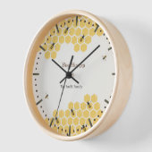 蜂とハニカムの壁時計 壁時計 (傾斜)